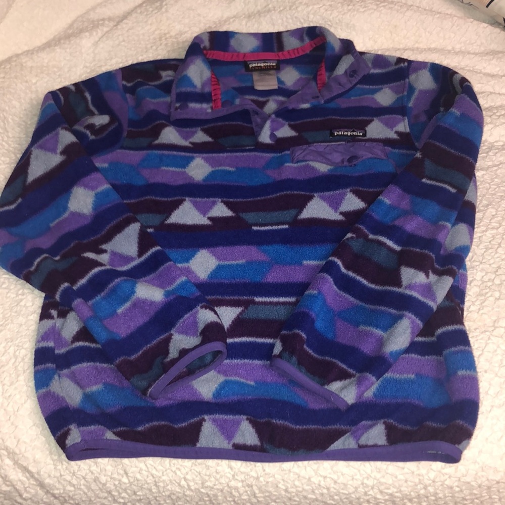 Patagonia Synchilla purpleblue geo fleece jacket